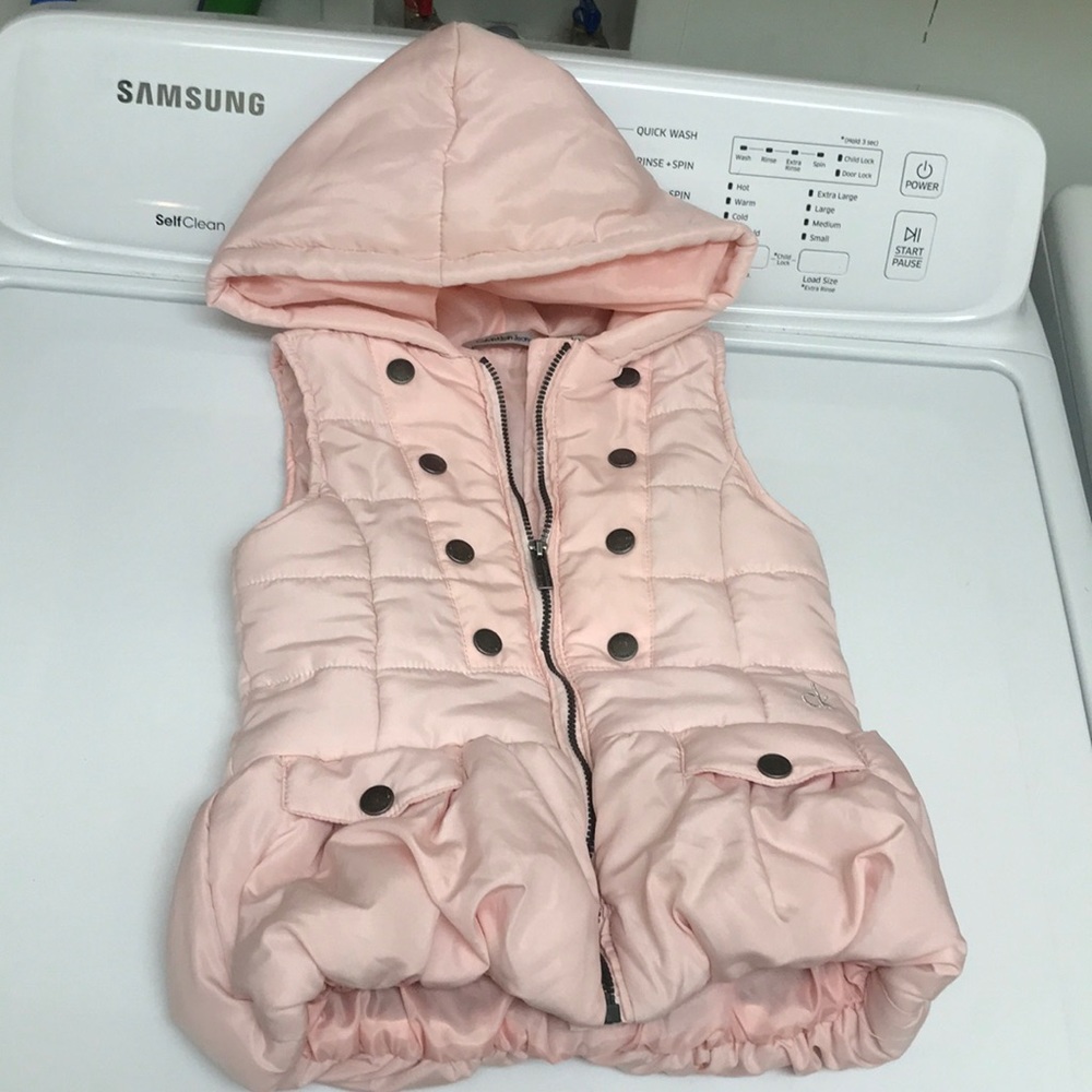 Girls Small Calvin Klein Puff Vest Pink